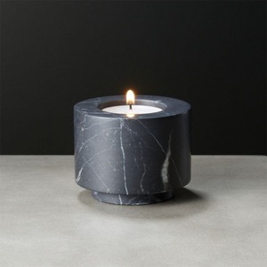 Ensemble de porte-bougies cylindriques en marbre blanc de luxe, support décoratif minimaliste en pierre pour table à manger, salon, élégant - Product Image 6