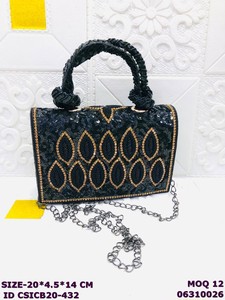 Craftstages International Luxury Handmade Pearl Beaded Satin Evening <b>Clutch</b> Bag for Women | <b>Wedding</b> Party Bridal Handbag - Product Image 2