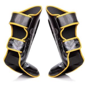 Protège-tibias en cuir multisports pour adultes Hawk, offrant une grande polyvalence, une couche extérieure durable et une protection en mousse souple. - Product Image 4