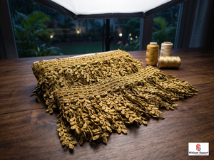 Tela de encaje con flecos para pestañas al por mayor, fabricante textil personalizado, ribete de encaje nupcial, proveedor de tela para vestidos africanos - Product Image 3