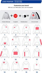 Sudaderas con capucha personalizadas para hombre, jersey de lana de algodón y poliéster con cuello simulado y 14 cremalleras, sudadera para correr, estampado para otoño - Product Image 4