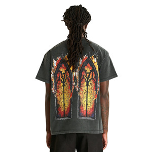 Camisetas de Manga Corta con Cuello Redondo Personalizadas para Hombre, Estilo Urbano, 240g, Algodón/Fibra de Bambú, Ecológicas, Transpirables, Estampadas - Product Image 5