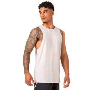 Débardeur rayé pour homme imprimé par sublimation, couleurs roses, sans manches, en coton, élégant, pour le sport, la gym et les activités de plein air - Product Image 1