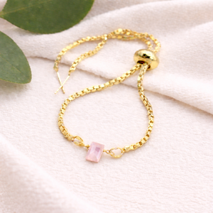 Amethyst Quartz Slider <b>Bracelet</b> 6x4mm Tiny Gemstone <b>Adjustable</b> Dainty Handmade Charm Jewelry Gift Women - Product Image 6