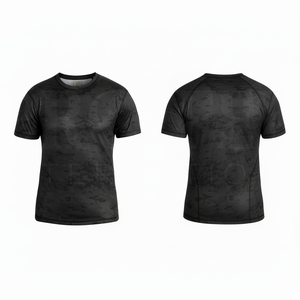 T-shirt de sport camouflage haute performance OEM à séchage rapide, manches courtes, respirant, col rond, pour entraînement en salle de sport et athlétisme - Product Image 3
