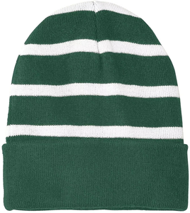 Unisex Striped Beanie Hat Black Yellow Knitted <b>Winter</b> <b>Cap</b> Casual Style for Adults - Product Image 6