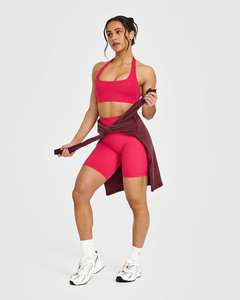 Shorts taille haute pour femme Berry Bloom avec logo personnalisé, ceinture compressive et tissu respirant anti-transpiration - Product Image 2