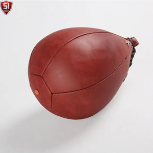 Sac de frappe réflexe en cuir PU Speed Ball noir et orange pour l'entraînement et la pratique - Product Image 3