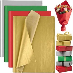 PLULON Sacchetti Regalo in Carta Velina per Natale, 60 Fogli, Colori Rosso, Verde, Oro, Argento per Decorazioni Festive e Feste - Product Image 2