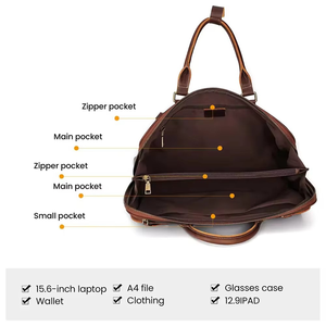 Sacoche d'ordinateur portable vintage en cuir véritable du fabricant, sac messager à bandoulière personnalisé pour homme en cuir de vache véritable - Product Image 6