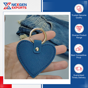 Proveedor de Renombre que Vende Llaveros de Cuero PU en Forma de Corazón, Hechos a Mano, Personalizables, Multicolores, de la Mejor Calidad, Disponibles al por Mayor - Product Image 3