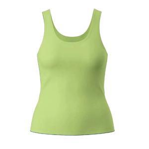 Women's Casual Breathable Woven <b>2</b>-Piece Workout Tank <b>Tops</b> with Built-in Bra Racerback Style Sleeveless for Yoga & Running - Product Image 1