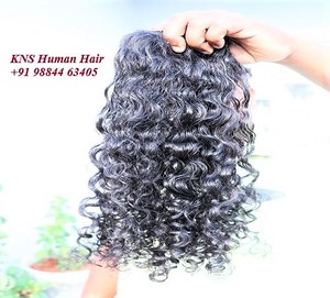 มัดผมมนุษย์ผมตรงกระดูกคนไม่ผ่านกระบวนการผมชาวอินเดีย - Product Image 1