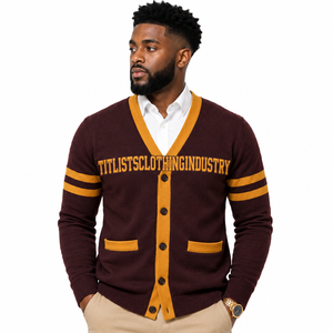 Pulls à col en V Zeta Phi Beta pour les sororités/fraternités/écoles/collèges/universités, logos tricotés, cardigans unisexes - Product Image 1