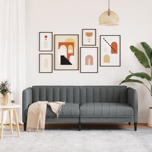 Sofá de 2 Plazas en Tela de Poliéster Gris Oscuro para Sala de Estar con Madera Contrachapada y Espuma de Madera Sólida de la Marca [Nombre de la Marca] - Product Image 3
