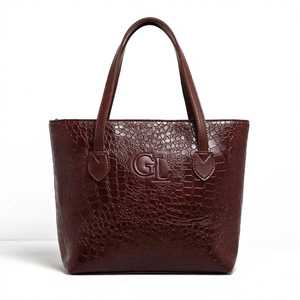 Genuine Leather Other Pattern Tote Bag <b>Women</b> <b>Large</b> Capacity Classic Style Lock Decorated Waterproof Flap Closure Outdoor <b>Handbag</b> - Product Image 1