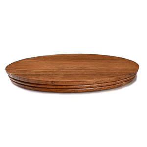 Smart Art Wood Carving Unique Design Eco-Friendly Handmade Acacia Wood <b>Rolling</b> <b>Pin</b> and Board Round Chakla Belan for Kitchen Use - Product Image 4