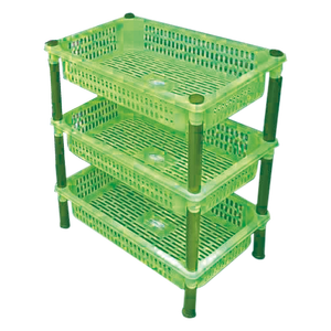 Carrito de almacenamiento de plástico rectangular de 3 piezas, apilable, para especias, para la organización de la cocina en el hogar en India. - Product Image 6