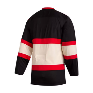 Maillot de hockey sur glace personnalisé pour adultes, manches longues, logo personnalisé, 100% polyester respirant, écologique, service OEM en stock - Product Image 6