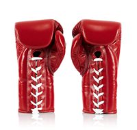 Gants de boxe Fairtex personnalisés professionnels à lacets 16 oz en cuir PU, personnalisables pour le kickboxing, l'entraînement et le Muay Thai
