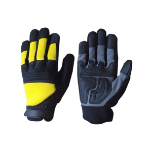 High Quality Leather Mechanic Safety <b>Gloves</b> with Elastic Wristband Anti-Impact Anti-Heat Anti-Slip Cut Resistant - Product Image 1