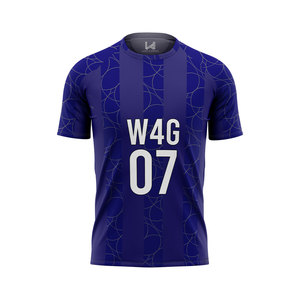 เสื้อฟุตบอลแห้งเร็ว พิมพ์ลายแบบซับลิเมชั่น สั่งทำได้ 100% โพลีเอสเตอร์ คอกลม 240 กรัม เสื้อเปล่าสำหรับผู้ชาย ผู้ใหญ่ ป้องกันแบคทีเรีย - Product Image 5