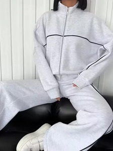 Ensemble 2 pièces coupe-vent décontracté pour femme, tendance, anti-plis, prix abordable, survêtement coupe-vent personnalisable - Product Image 2
