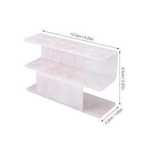 Organizador transparente para espacios de trabajo cosméticos con base estable y múltiples ranuras para un práctico soporte de exhibición de herramientas - Product Image 5