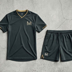 Conjunto de entrenamiento de fútbol premium, camiseta transpirable, pantalones cortos deportivos, ropa deportiva para gimnasio, uniforme de equipo MALUZA INDUSTRIES MI - Product Image 1