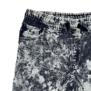 New Design <b>Men</b> Bleached Acid Wash Denim <b>Shorts</b> Tie Dye Washed Jean <b>Shorts</b> <b>Elastic</b> <b>Waist</b> Drawstring Streetwear <b>Shorts</b> Wholesale - Product Image 3