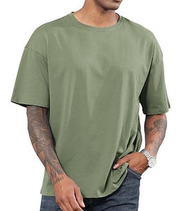Camiseta de hombre de corte holgado, estilo casual, de algodón, transpirable, cómoda, moderna, para uso diario. - Product Image 3