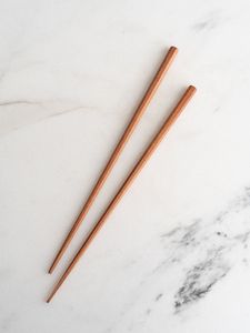 Wooden Round <b>Chopsticks</b> Minimalist Smooth <b>Reusable</b> Flatware for Asian Meals Natural Color Wooden <b>Chopsticks</b> Wenge Wood <b>Chopstick</b> - Product Image 4