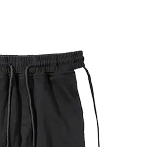 LAMA INDUSTRIES – Pantalon de jogging décontracté noir en lin/coton pour homme, taille élastique, braguette zippée, coupe croisée, printemps - Product Image 5
