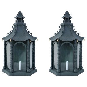 Vintage Sage Green scallop Dome with Glass Door Wall Metal Lantern for Home Decor Wedding and Festive Occasion - Product Image 4