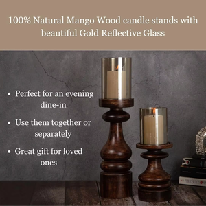 Candelabro de Madera de Primera Calidad, Ecológico, con Acabado Pulido, Diseño de Logotipo Personalizable con Grabado en Relieve, Estilo Rústico/Campestre - Product Image 5