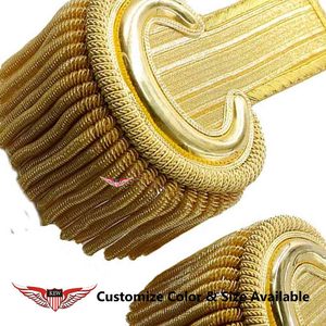 Epaulettes de Hombro con Flecos, Diseño Personalizable Ecológico, Epaulettes Hechos a Mano con Hilos de Oro Imperial - Product Image 2