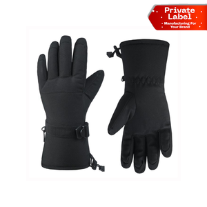 Gants de ski en cuir de haute qualité, imperméables, chauds, pour sports d'hiver, gants de ski thermiques personnalisés OEM, coupe-vent, pour snowboard - Product Image 1