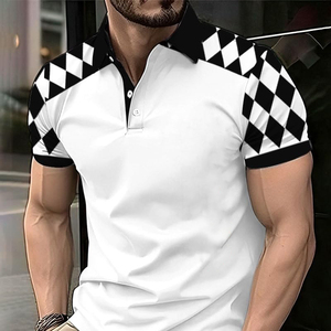 Chemises polo pour hommes, polo décontracté pour hommes, tissu facile d'entretien, toucher doux, léger, idéal pour les voyages, vêtements de mode durables - Product Image 3