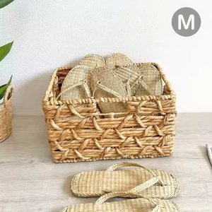 NHAT MINH Brand Woven Seagrass <b>Square</b> Storage <b>Basket</b> Eco-Friendly Handmade Towel Clothing Organizer 6-10L Capacity Flexible - Product Image 2