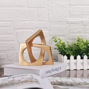 <b>Gold</b> Knot Statues for Home, Bookcase, Tabletop, <b>Console</b>, Entryway & Dining <b>Table</b> Centerpieces - Product Image 2