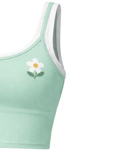 Ensemble jupe et haut court vert menthe personnalisé pour femme – Soutien-gorge de sport sans manches et mini-jupe – Tenue décontractée deux pièces pour yoga et gym en été - Product Image 3