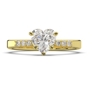 Anillo de Plata S925 con Diamante Moissanite Corte Corazón, Línea Recta Clásica, Regalo Especial de Aniversario para Mujer - Product Image 5
