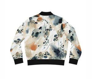Veste bomber personnalisée en satin avec imprimé floral, vente en gros, vêtements décontractés pour femmes, vestes en satin pour femmes - Product Image 2