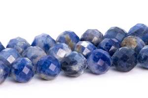 ลูกปัดโซดาไลต์ หินธรรมชาติแท้ เจียระไนทรงกลม ลูกปัดหลวมแบบเส้นเต็ม ขายส่งจำนวนมาก สำหรับทำเครื่องประดับ - Product Image 4