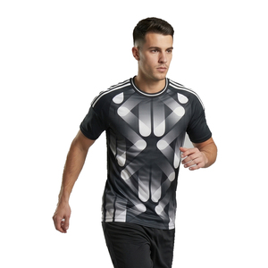 เสื้อฟุตบอลชายคุณภาพสูง OEM เสื้อกีฬาคอวี เสื้อฟุตบอลแขนสั้น เสื้อยืดฟุตบอลชาย - Product Image 6