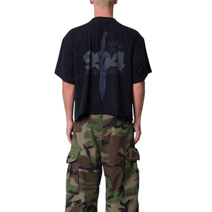 T-shirt homme col rond manches courtes, motif graphique avant et arrière, coupe ample, streetwear, vente en gros, personnalisable OEM, en jersey de coton, référence 994 - Product Image 2