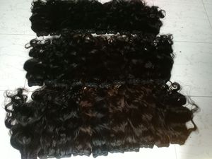 Extensions de cheveux humains vierges Remy brésiliens et indiens Seven Hills, couleur naturelle, ondulés, double trame épaisse, qualité supérieure, 4 mèches - Product Image 1