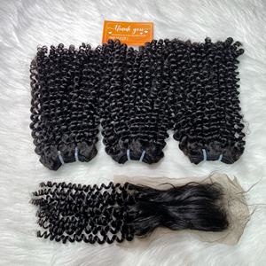 Grado 12A Extensiones de cabello de trama negra ondulada profunda 100% Paquetes de cabello crudo vietnamita Tejido Precio al por mayor - Product Image 2
