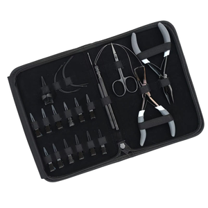 MIANBRO ENTERPRISES Hair Extension Micro <b>Bead</b> Tool <b>Kit</b> Pliers Needles Hook Loop Scissors Professional Salon Hair Tools - Product Image 2