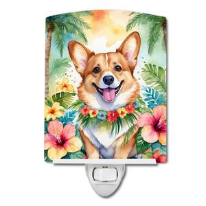 ไฟกลางคืนเซรามิก Corgi luau ขนาดกะทัดรัด6x4x3หลากสีสำหรับห้องนอนห้องน้ำห้องเลี้ยงเด็กห้องครัว - Product Image 1